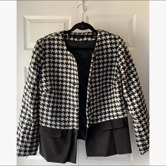 Talbots Jackets & Blazers - Talbots Wool Blend Houndstooth Jacket